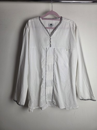Mens west african white top - west,