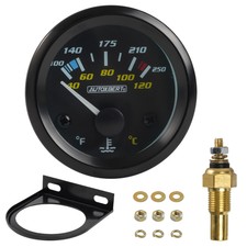 Universal 52mm Water Coolant Temp Temperature Gauge °C And °F Meter 2" W/ Sensor