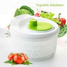 Salad Spinner Plastic Vegetable Large Veg Leaf Colander Dryer Drainer Bowl