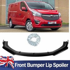 For Vauxhall Vivaro 2001-2023 Front Bumper Lip Splitter Chin Spoiler Gloss Black