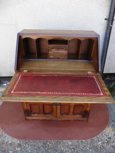 Oak writing bureau - oak,