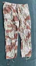 Original US Mil Desert Battle Dress Choc Chip Camo Trousers Size Large Regular