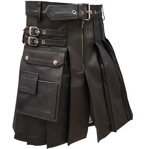 Mens real leather - leather, black