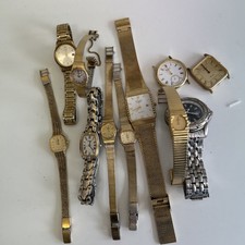 Job Lot Of Watches X 11 Rotary Seiko Citizen Accurist Spares Or Repairs