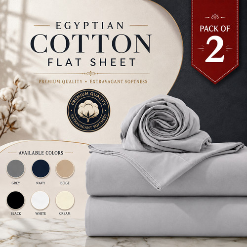 Pack flat sheet - soft, cotton