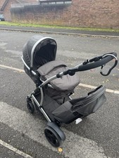 Hauck Duett 2 Stroller Black Model 500118 Good Condition With Rain Covers