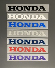 TWO HONDA MOTORBIKE STICKERS DECALS. CHOOSE SIZE AND COLOUR. Postage included.
