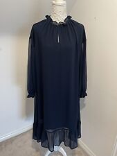 LADIES LA REDOUTE NAVY RUFFLE