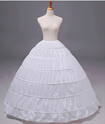 White bridal hoop - white,