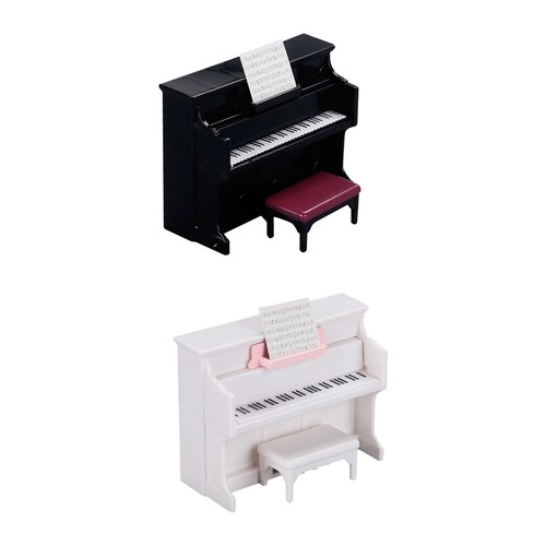 Dollhouse piano with - with, stool