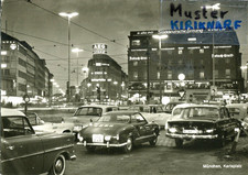 CP AK MUNICH Karlsplatz, Auto Car Voiture, Karmann Ghia, Mercedes Benz, 1968