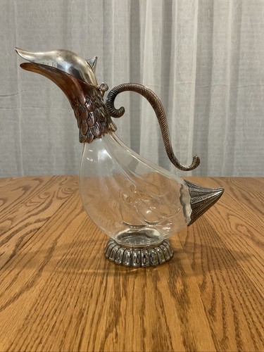 Vintage silver plated glass - plated,