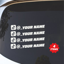 4x TikTok  Profile Vinyl Sticker Decal Custom Social Media Custom-262