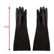 1 Pair Rubber Gauntlets Long