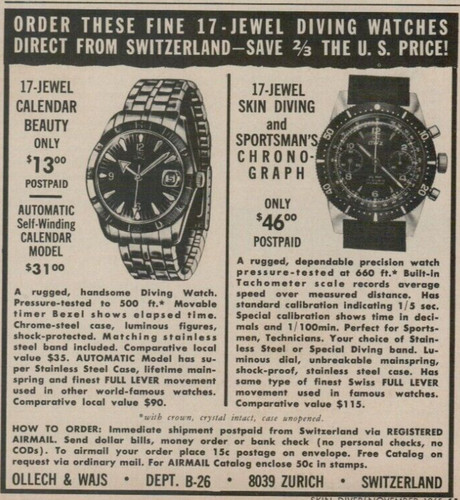 1965 ollech wajs 17 jewel - 1965,