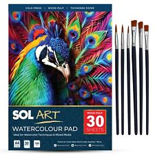 30pk Watercolour Pad Paper Cold Pressed Premium A4 Sketch Drawing Sheets 160GSM
