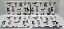 Max Studio Home Outdoor Collection Set 4 Serving Trays Dogs Corgi Dachshund Lab