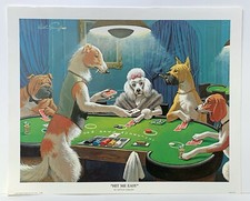 Arthur Kaplan Dogs gambling Hit Me Easy print by Arthur Sarnoff