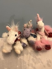 Tesco Chilly & Friends Vintage Unicorn Plush Soft Toy Bundle Beauty Misty Unity