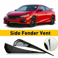 Kit Glossy Black Car Exterior Side Fender Vent Air Wing Cover Trim Accessor UK