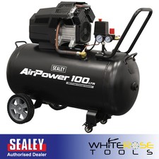 Sealey Air Compressor 100L V-Twin Oil Free Direct Drive 3hp