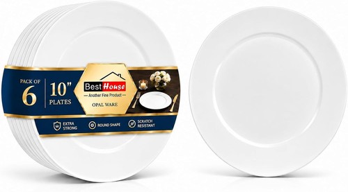 White opalware dinner - opalware,