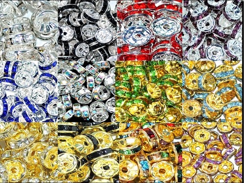 10mm rhinestone spacer - 6,8,10mm,