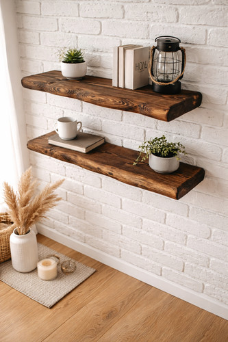 Shelf live edge - shelf, floating