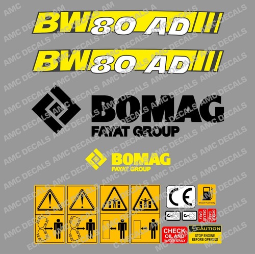 Bomag bw80ad roller decal - bw80ad-5,