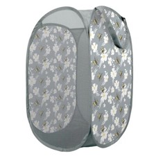 Pop Up Laundry Hamper Toys Basket Room Tidy Foldable Storage Baskets - Bee Grey