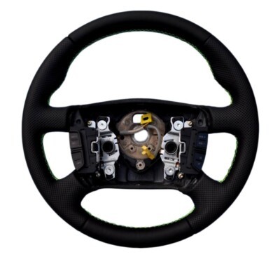 Leather steering wheel - leather,