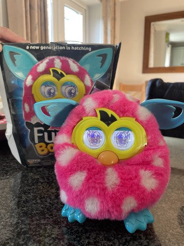 Furby boom pink white polka - furby,