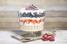 Clear Footed Glass Trifle Bowl