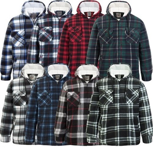 Mens padded shirt sherpa - shirt, fur