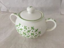 NINA CAMPBELL By Roy Kirkham - small lidded SUGAR BOWL -green Sprig