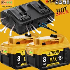 2X For DEWALT 18V DCB182 6.0Ah