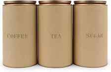 Tea Coffee Sugar Canisters, LIMILI Tea Coffee Sugar Canisters Set, Made of Pape