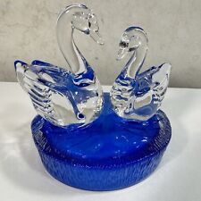 Crystal Swans Figurine