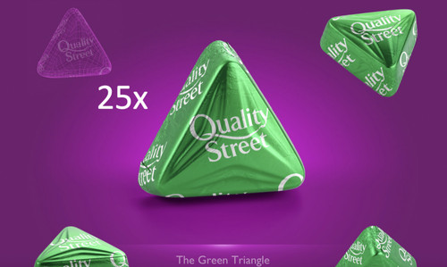 Green triangles quality - 25,