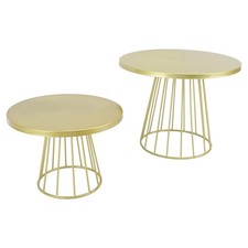 2Pcs Gold Metal Cake