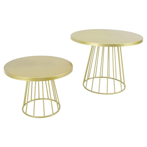 2pcs gold metal cake - 2pcs,