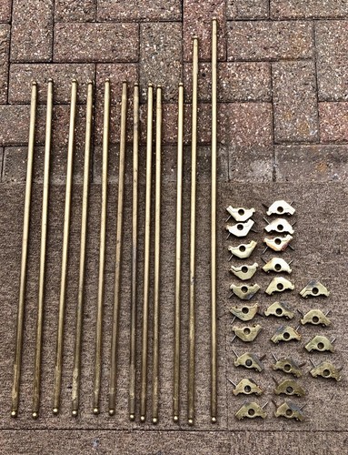 Solid antique brass stair rods - antique,
