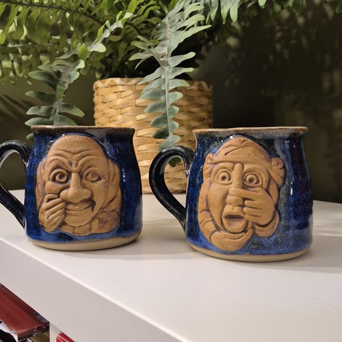 Vintage pottery coffee mugs - pottery,