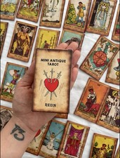 Mini Antique Tarot Cards, Pocket Size, Fortune Telling