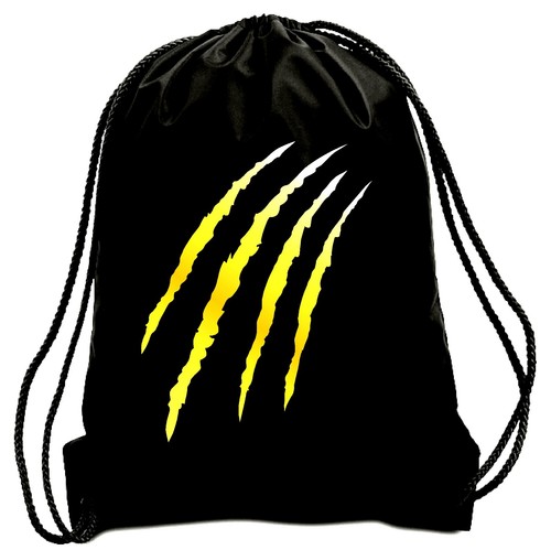Gold tiger claw drawstring bag - claw,