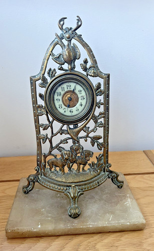 Antique mantle clock - mantle, with