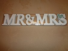 Mr & Mrs Wooden Letter Sign