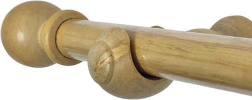 Wooden curtain pole 28mm - wooden,