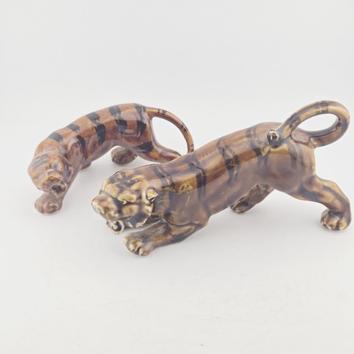 Vintage style tiger figurines - vintage,