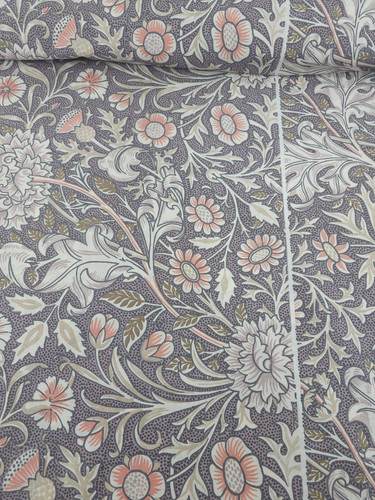 Grey peach retro - retro, floral